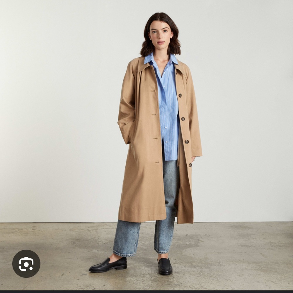 Everlane Gathered Drape Trench Coat